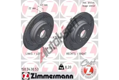 ZIMMERMANN Brzdov kotou BLACK Z - 336 mm ZIM 150.3430.53, 150.3430.53