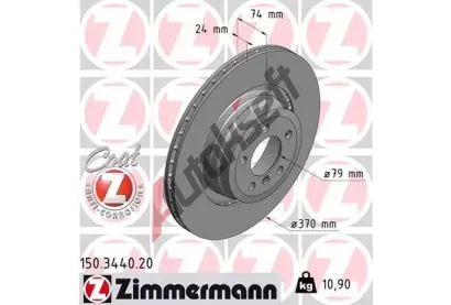 ZIMMERMANN Brzdov kotou COAT Z - 370 mm ZIM 150.3440.20, 150.3440.20