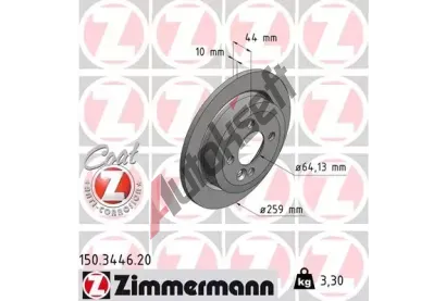 ZIMMERMANN Brzdov kotou COAT Z - 259 mm ZIM 150.3446.20, 150.3446.20