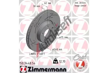 ZIMMERMANN Brzdový kotouč BLACK Z - 348 mm ZIM 150.3448.54, 150.3448.54  ZIMMERMANN Brzdový kotouč BLACK Z - 348 mm ZIM 150.3448.54, 150.3448.54