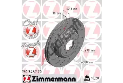 ZIMMERMANN L brzdov� kotou� FORMULA Z - 360 mm ZIM 150.3457.70, 150.3457.70