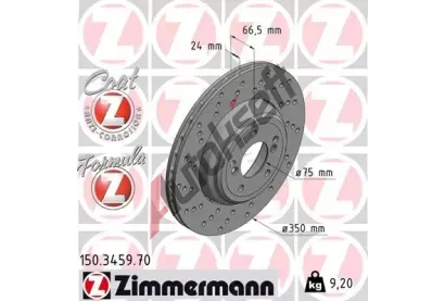 ZIMMERMANN Brzdov� kotou� FORMULA Z - 350 mm ZIM 150.3459.70, 150.3459.70