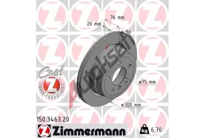 ZIMMERMANN Brzdov� kotou� COAT Z - 300 mm ZIM 150.3463.20, 150.3463.20