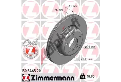 ZIMMERMANN Brzdov kotou COAT Z - 338 mm ZIM 150.3465.20, 150.3465.20