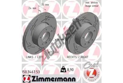 ZIMMERMANN Brzdov kotou BLACK Z - 312 mm ZIM 150.3467.53, 150.3467.53