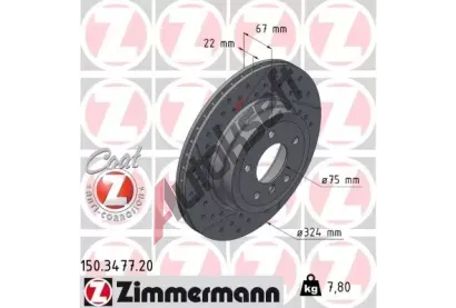 ZIMMERMANN Brzdov kotou COAT Z - 324 mm ZIM 150.3477.20, 150.3477.20
