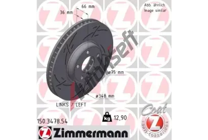 ZIMMERMANN Brzdov kotou BLACK Z - 348 mm ZIM 150.3478.54, 150.3478.54
