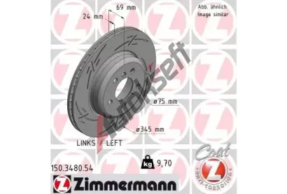 ZIMMERMANN Brzdov kotou BLACK Z - 345 mm ZIM 150.3480.54, 150.3480.54