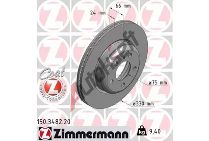ZIMMERMANN Brzdov kotou COAT Z - 330 mm ZIM 150.3482.20, 150.3482.20