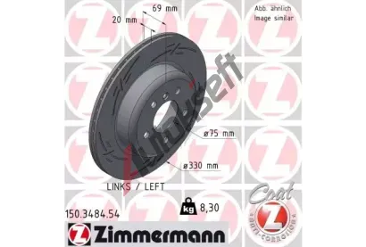 ZIMMERMANN Brzdov kotou BLACK Z - 330 mm ZIM 150.3484.54, 150.3484.54