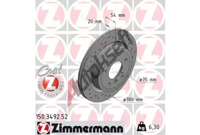 ZIMMERMANN Brzdov kotou SPORT COAT Z - 300 mm ZIM 150.3492.52, 150.3492.52
