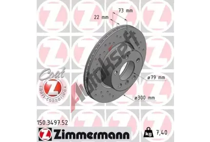 ZIMMERMANN Brzdový kotouč SPORT COAT Z - 300 mm ZIM 150.3497.52, 150.3497.52 ZIMMERMANN Brzdový kotouč SPORT COAT Z - 300 mm ZIM 150.3497.52, 150.3497.52