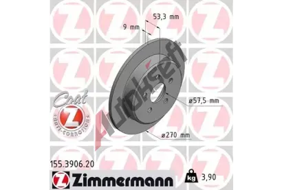 ZIMMERMANN Brzdov kotou COAT Z - 270 mm ZIM 155.3906.20, 155.3906.20