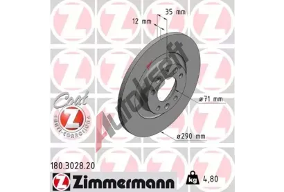 ZIMMERMANN Brzdov kotou COAT Z - 290 mm ZIM 180.3028.20, 180.3028.20