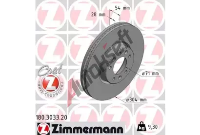 ZIMMERMANN Brzdov kotou COAT Z - 304 mm ZIM 180.3033.20, 180.3033.20