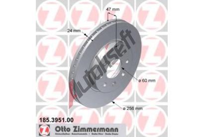 ZIMMERMANN Brzdov kotou - 256 mm ZIM 185.3951.00, 185.3951.00