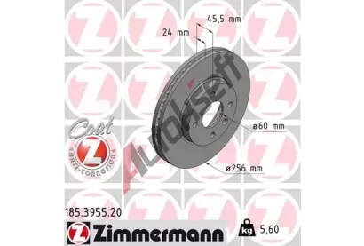 ZIMMERMANN Brzdov kotou COAT Z - 256 mm ZIM 185.3955.20, 185.3955.20