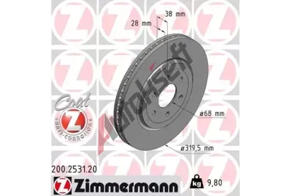 ZIMMERMANN Brzdov kotou COAT Z - 320 mm ZIM 200.2531.20, 200.2531.20