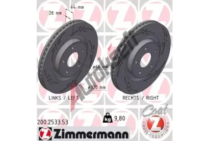 ZIMMERMANN Brzdov kotou BLACK Z - 320 mm ZIM 200.2533.53, 200.2533.53