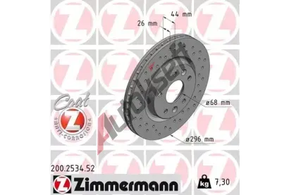 ZIMMERMANN Brzdov kotou SPORT COAT Z - 296 mm ZIM 200.2534.52, 200.2534.52