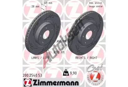 ZIMMERMANN Brzdov kotou BLACK Z - 320 mm ZIM 200.2540.53, 200.2540.53