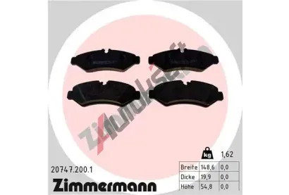 ZIMMERMANN Sada brzdovch destiek ZIM 20747.200.1, 20747.200.1