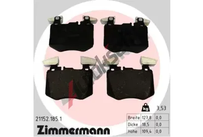 ZIMMERMANN Sada brzdovch destiek ZIM 21152.185.1, 21152.185.1