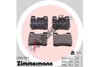 ZIMMERMANN Sada brzdovch destiek - kotouov brzda ZIM 21301.150.1, 21301.150.1