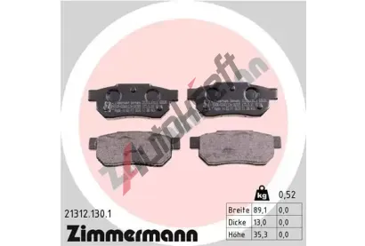 ZIMMERMANN Sada brzdovch destiek kotouov brzdy ZIM 21312.130.1, 21312.130.1