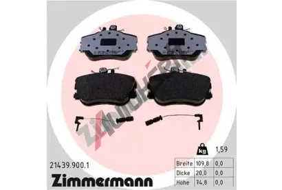 ZIMMERMANN Sada brzdovch destiek rd:z ZIM 21439.900.1, 21439.900.1