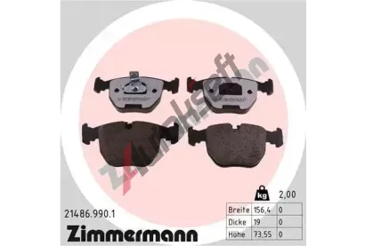 ZIMMERMANN Sada brzdovch destiek rd:z ZIM 21486.990.1, 21486.990.1