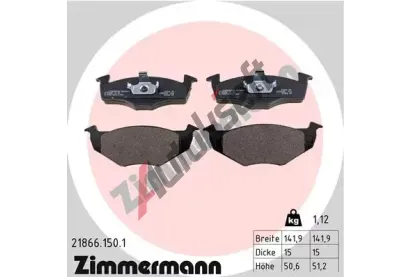 ZIMMERMANN Sada brzdovch destiek - kotouov brzda ZIM 21866.150.1, 21866.150.1