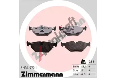 ZIMMERMANN Sada brzdovch destiek rd:z ZIM 21934.970.1, 21934.970.1