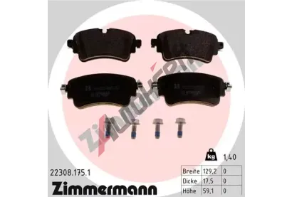 ZIMMERMANN Sada brzdovch destiek ZIM 22308.175.1, 22308.175.1
