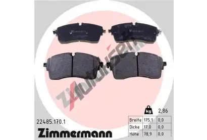 ZIMMERMANN Sada brzdovch destiek ZIM 22485.170.1, 22485.170.1