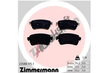 ZIMMERMANN Sada brzdovch destiek ZIM 22588.175.1, 22588.175.1