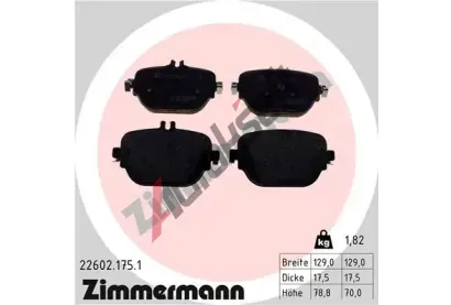 ZIMMERMANN Sada brzdovch destiek ZIM 22602.175.1, 22602.175.1
