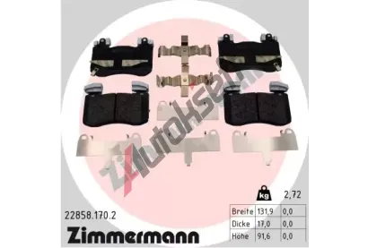 ZIMMERMANN Sada brzdovch destiek ZIM 22858.170.2, 22858.170.2