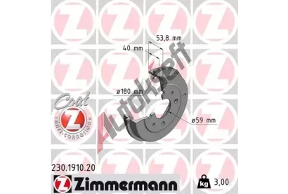 ZIMMERMANN Brzdov buben COAT Z ZIM 230.1910.20, 230.1910.20