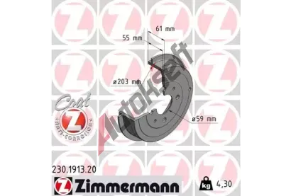ZIMMERMANN Brzdov buben COAT Z - 203 mm ZIM 230.1913.20, 230.1913.20