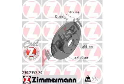 ZIMMERMANN Brzdov kotou COAT Z - 251 mm ZIM 230.2352.20, 230.2352.20