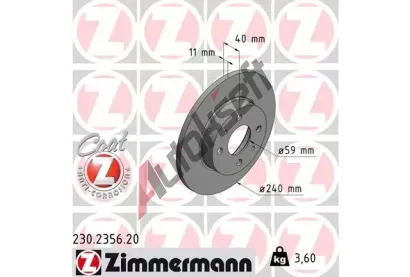 ZIMMERMANN Brzdov kotou COAT Z - 240 mm ZIM 230.2356.20, 230.2356.20