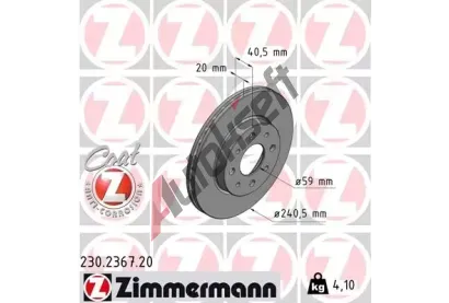 ZIMMERMANN Brzdový kotouč COAT Z - 240 mm ZIM 230.2367.20, 230.2367.20 ZIMMERMANN Brzdový kotouč COAT Z - 240 mm ZIM 230.2367.20, 230.2367.20