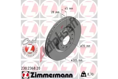 ZIMMERMANN Brzdov kotou COAT Z - 305 mm ZIM 230.2368.20, 230.2368.20
