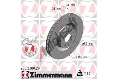 ZIMMERMANN Brzdov kotou COAT Z - 305 mm ZIM 230.2380.20, 230.2380.20