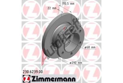 ZIMMERMANN Brzdov kotou - 290 mm ZIM 230.6239.00, 230.6239.00