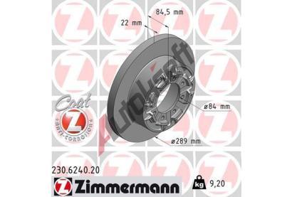 ZIMMERMANN Brzdov kotou - 289 mm ZIM 230.6240.00, 230.6240.00