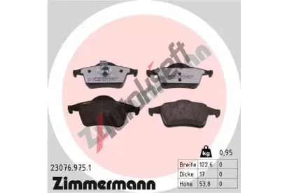 ZIMMERMANN Sada brzdovch destiek rd:z ZIM 23076.975.1, 23076.975.1