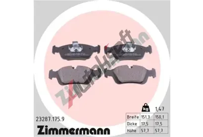 ZIMMERMANN Sada brzdovch destiek ZIM 23287.175.9, 23287.175.9