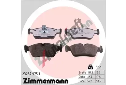 ZIMMERMANN Sada brzdovch destiek rd:z ZIM 23287.975.1, 23287.975.1